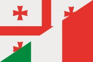 Flagge Georgien - Italien 