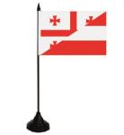 Tischflagge  Georgien-Österreich 10 x 15 cm 
