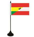Tischflagge  Ghana-Österreich 10 x 15 cm 