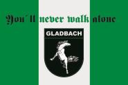 Aufkleber Gladbach never walk alone 