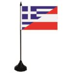 Tischflagge  Griechenland-Österreich 10 x 15 cm 