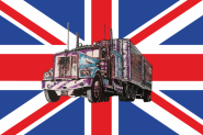 Aufkleber Grossbritannien mit Truck 