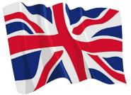 Aufkleber Flagge Grossbritannien wehend 