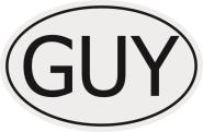 Aufkleber Autokennzeichen GUY = Guyana 