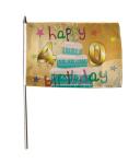 Stockflagge Happy Birthday 40 30 x 45 cm 