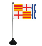 Tischflagge Igualada (Spanien) 10x15 cm 