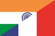 Flagge Indien - Frankreich 