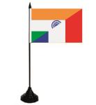 Tischflagge Indien-Frankreich 10 x 15 cm 