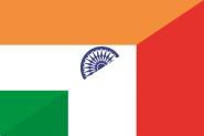 Flagge Indien - Italien 
