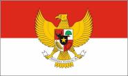 Flagge Indonesien mit Wappen 