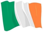 Aufkleber Flagge Irland wehend 