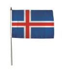 Stockflagge Island 30 x 45 cm 