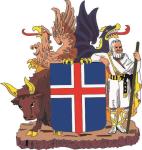 Aufkleber Island Wappen 