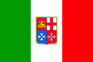 Flagge Italien mit Wappen 
