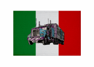 Aufnäher Italien mit Truck Patch 9x 6 cm 