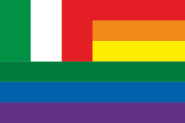 Flagge Italien Regenbogen 