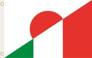 Fahne Japan-Italien 90 x 150 cm 