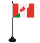 Tischflagge Kanada-Italien 10 x 15 cm 
