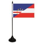 Tischflagge  Kap Verde-Österreich 10x15 cm 