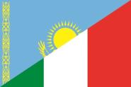 Flagge Kasachstan - Italien 