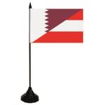 Tischflagge  Katar-Österreich 10x15 cm 