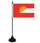 Tischflagge  Kirgistan-Österreich 10x15 cm 