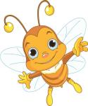 Aufkleber kleine Biene 