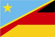 Flagge Kongo Demokratische Republik - Deutschland 