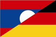 Flagge Laos - Deutschland 