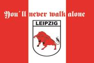 Flagge Leipzig never walk alone 