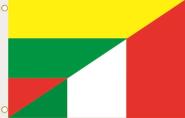 Fahne Litauen-Italien 90 x 150 cm 