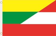 Fahne Litauen-Österreich 90 x 150 cm 