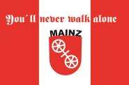Flagge Mainz never walk alone 