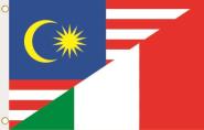Fahne Malaysia-Italien 90 x 150 cm 