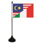Tischflagge Malaysia-Italien 10 x 15 cm 
