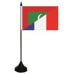 Tischflagge Malediven-Frankreich 10 x 15 cm 