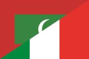 Flagge Malediven - Italien 