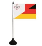 Tischflagge Malta-Deutschland 10 x 15 cm 