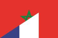 Flagge Marokko - Frankreich 