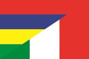 Flagge Mauritius - Italien 