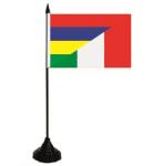 Tischflagge Mauritius-Italien 10 x 15 cm 