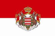 Flagge Monaco mit Wappen 