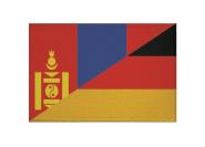 Aufnäher Mongolei-Deutschland Patch 9 x 6 cm 