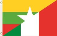 Fahne Myanmar-Italien 90 x 150 cm 