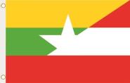 Fahne Myanmar-Österreich 90 x 150 cm 