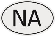 Aufkleber Autokennzeichen NA = Niederländische Antillen 