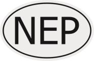 Aufkleber Autokennzeichen NEP = Nepal 