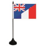 Tischflagge Neuseeland-Frankreich 10 x 15 cm 