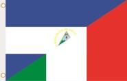 Fahne Nicaragua-Italien 90 x 150 cm 