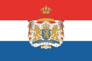 Flagge Niederlande mit Wappen 